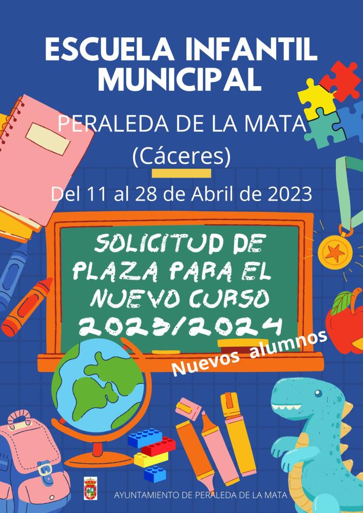 Imagen ABIERTO EL PLAZO DE ADMISIÓN DE NUEVOS ALUMNOS PARA EL CURSO 2023/2024 EN LA ESCUELA INFANTIL MUNICIPAL