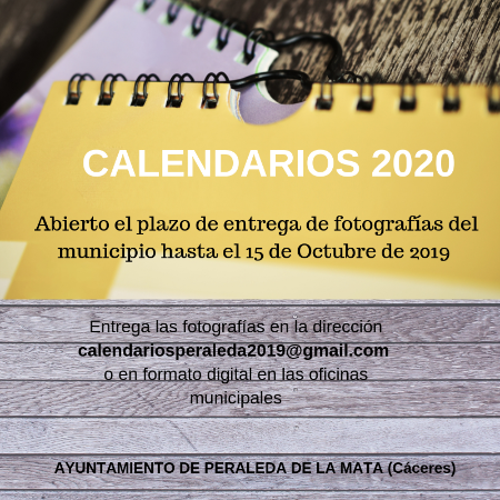 Imagen ENTREGA DE FOTOGRAFIAS DE PERALEDA DE LA MATA PARA CALENDARIOS 2020