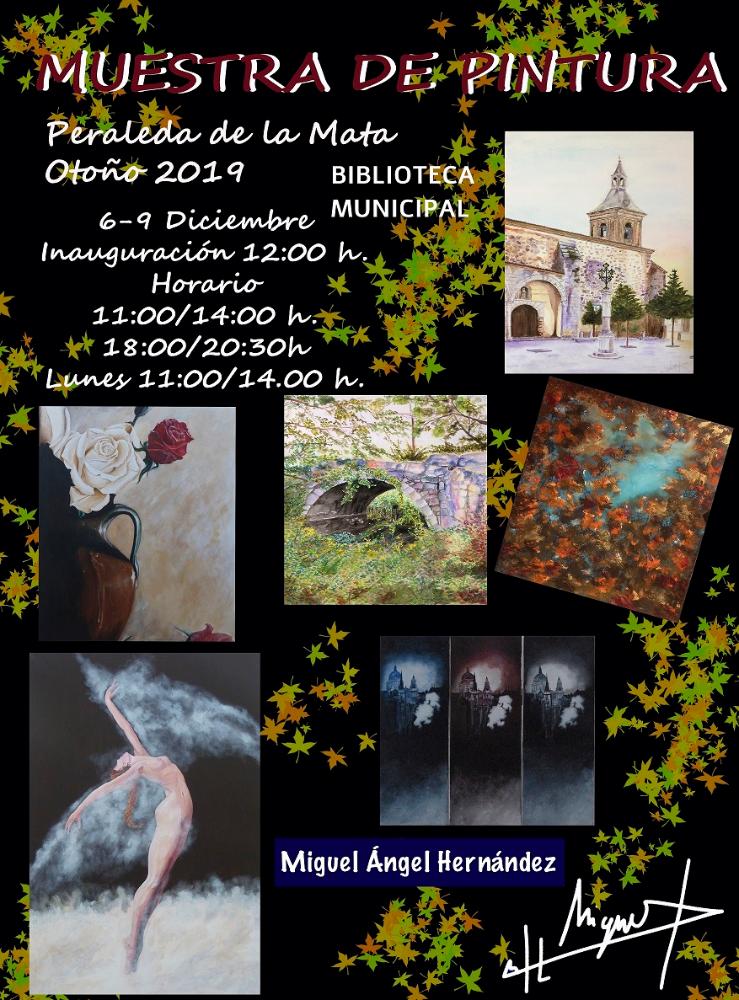 Imagen MUESTRA DE PINTURA DE MIGUEL ANGEL HERNÁNDEZ EN LA BIBLIOTECA MUNICIPAL