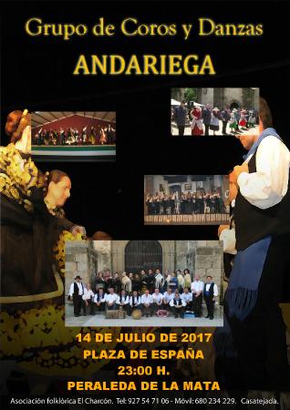 Imagen ACTUACIÓN DE FOLCLORE DEL GRUPO 'LA ANDARIEGA' EN LA PLAZA DE PERALEDA DE LA MATA 
