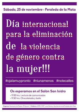 Imagen 25 DE NOVIEMBRE: JORNADA CONTRA LA ELIMINACIÓN DE LA VIOLENCIA CONTRA LA MUJER