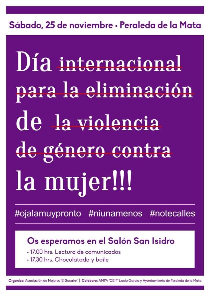 Imagen 25 DE NOVIEMBRE: JORNADA CONTRA LA ELIMINACIÓN DE LA VIOLENCIA CONTRA LA MUJER