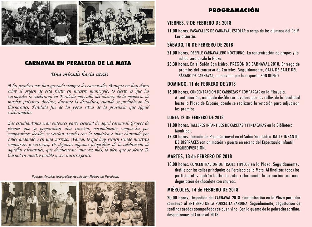 Imagen PROGRAMA DE ACTIVIDADES CARNAVAL 2018