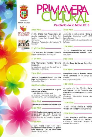 Imagen PRIMAVERA CULTURAL: PROGRAMA DE ACTIVIDADES