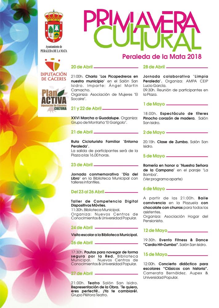 Imagen PRIMAVERA CULTURAL: PROGRAMA DE ACTIVIDADES