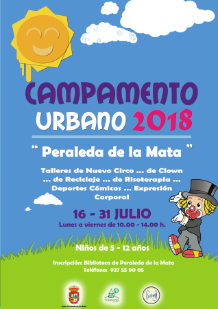 Imagen ABIERTO PLAZO DE INSCRIPCIÓN PARA EL CAMPAMENTO URBANO 2018