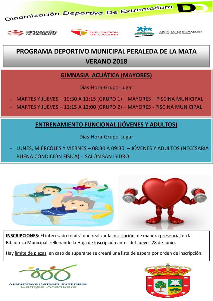 Imagen ACTIVIDADES DEPORTIVAS PARA EL VERANO: Gimnasia Acuática y Entrenamiento Funcional