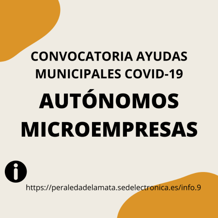 Imagen APROBADA CONVOCATORIA DE AYUDAS MUNICIPALES PARA AUTÓNOMOS Y MICROEMPRESAS AFECTADOS POR LA CRISIS COVID-19