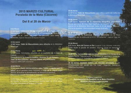 Imagen EN MARCHA LAS ACTIVIDADES DEL PROGRAMA MARZO CULTURAL 2015 