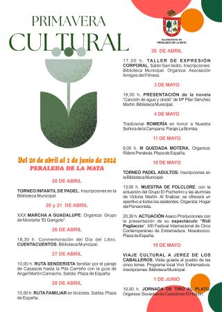 Imagen PRIMAVERA CULTURAL: PROGRAMA DE ACTIVIDADES