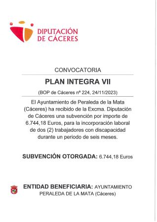 Imagen INTEGRA VII: CONVOCATORIA Y BASES DE SELECCIÓN DOS (2) OPERARIOS DE LIMPIEZA