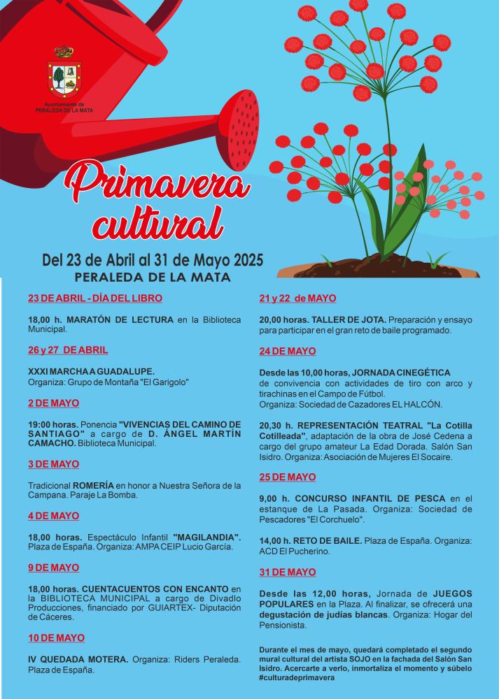 Imagen PRIMAVERA CULTURAL 2025 : PROGRAMA DE ACTIVIDADES