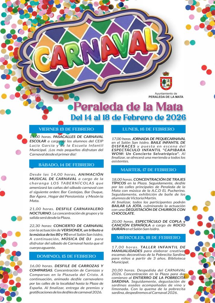 Imagen PROGRAMA DE CARNAVAL 2026