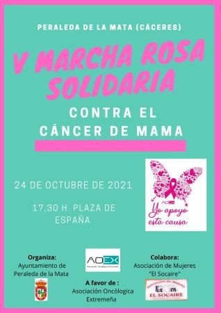 Imagen CONVOCADA V MARCHA ROSA SOLIDARIA CONTRA EL CANCER DE MAMA EN PERALEDA DE LA MATA